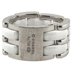 Chanel Ultra 18k White Gold & Ceramic Ring