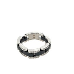CHANEL Ultra Diamant-Diamant 18 Karat Weißgold Ring & schwarze Keramik U15865, Ring