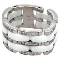 CHANEL Ultra Diamond 18ct White Gold Ring & Ceramic A12822