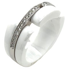 CHANEL Ultra Diamond 18ct White Gold  Ring & Ceramic S31301T57