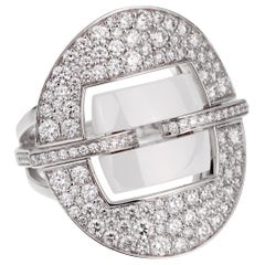 Bague en céramique en or blanc ultra diamantée Chanel