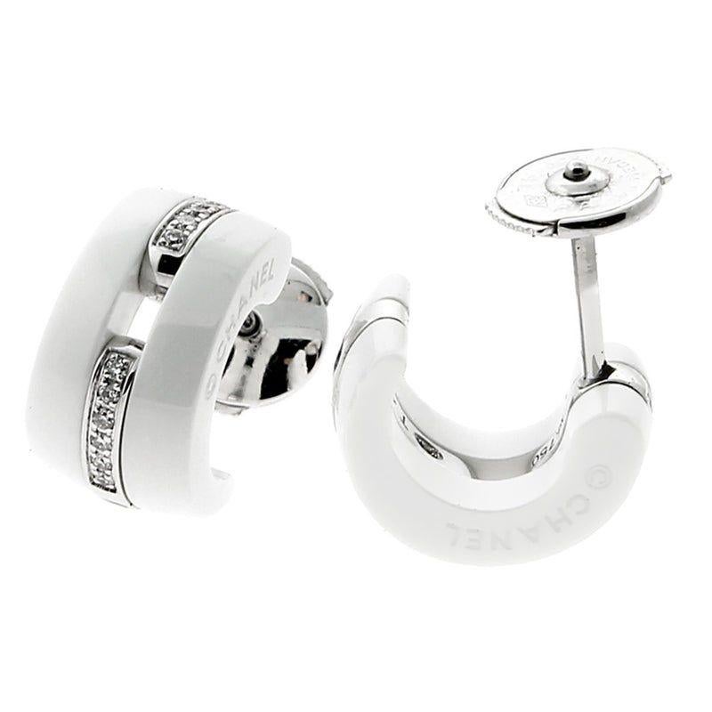 chanel diamond hoop earrings
