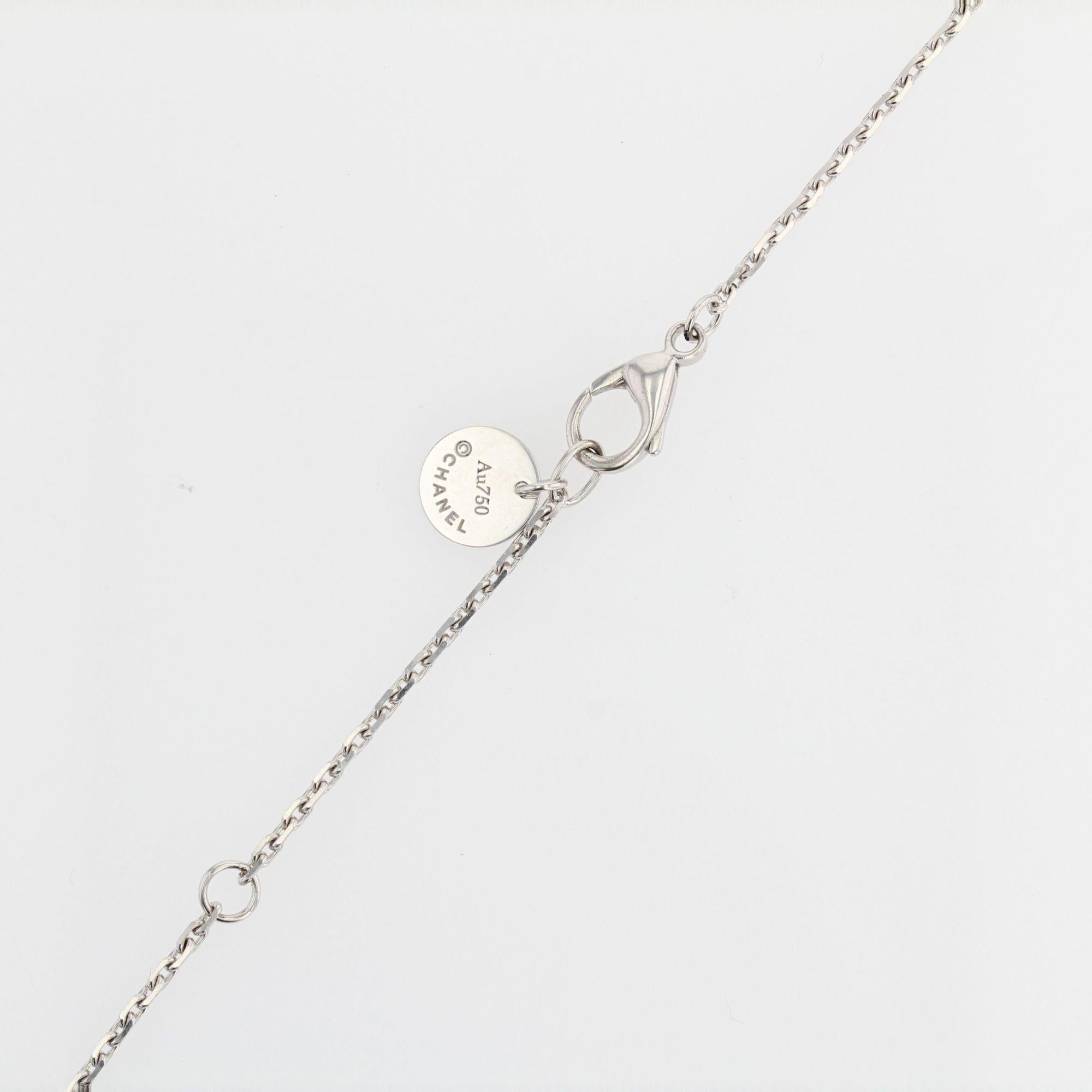Chanel Ultra Diamonds White Ceramic White Gold Pendant Necklace 6