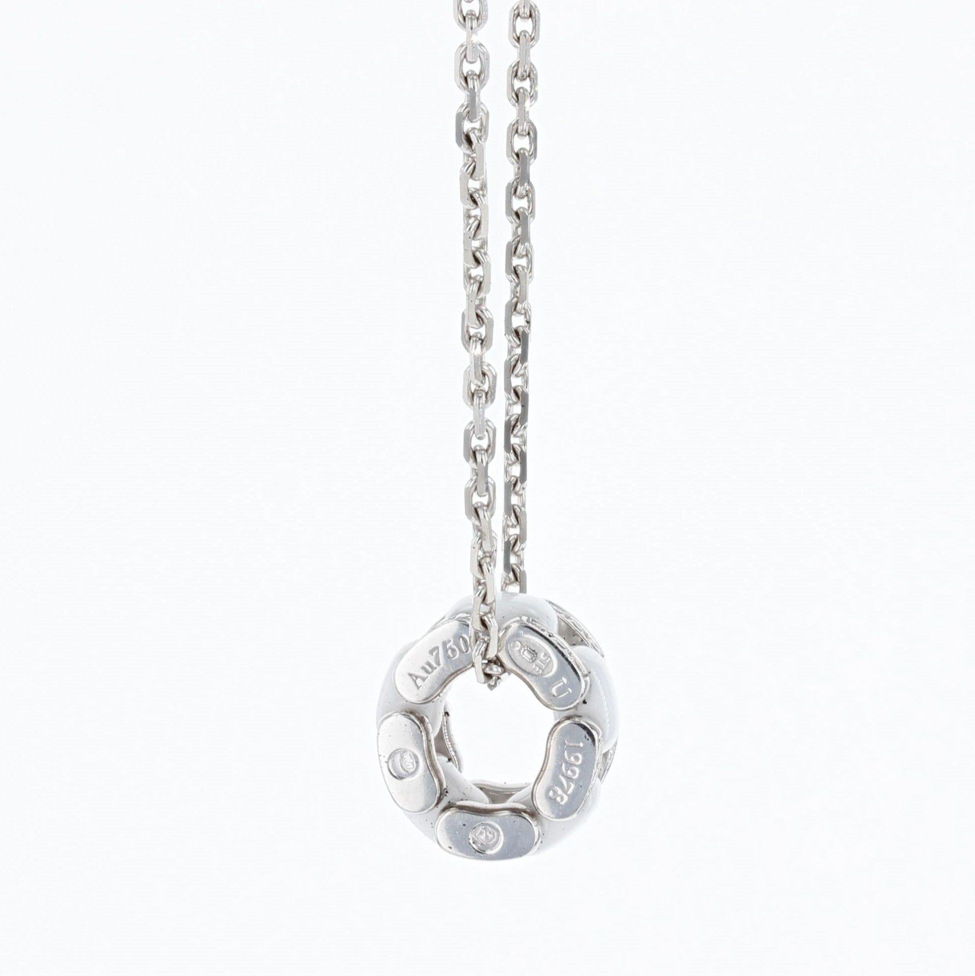 Modern Chanel Ultra Diamonds White Ceramic White Gold Pendant Necklace