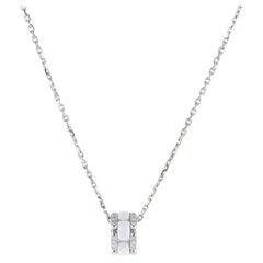 Chanel Collier pendentif ultra diamants en céramique blanche et or blanc