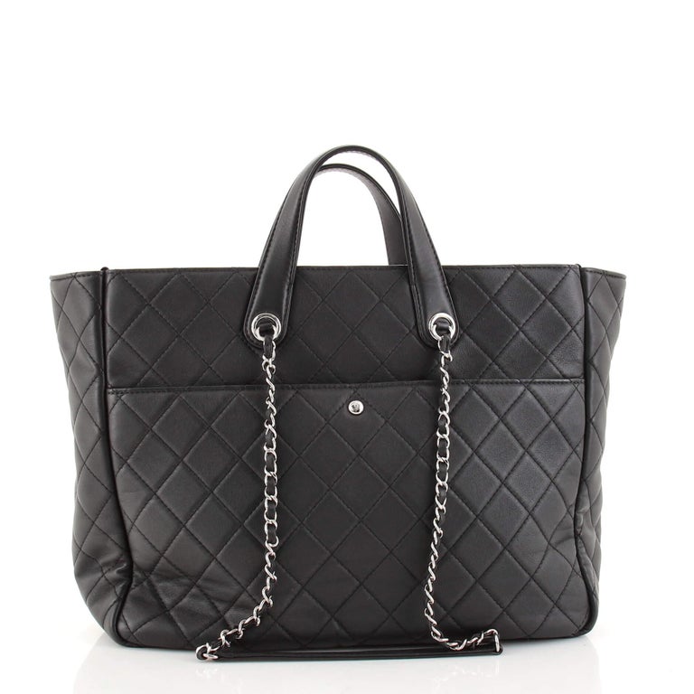 Chanel Ultra Pocket Shopping Tote Quilted Calfskin Large