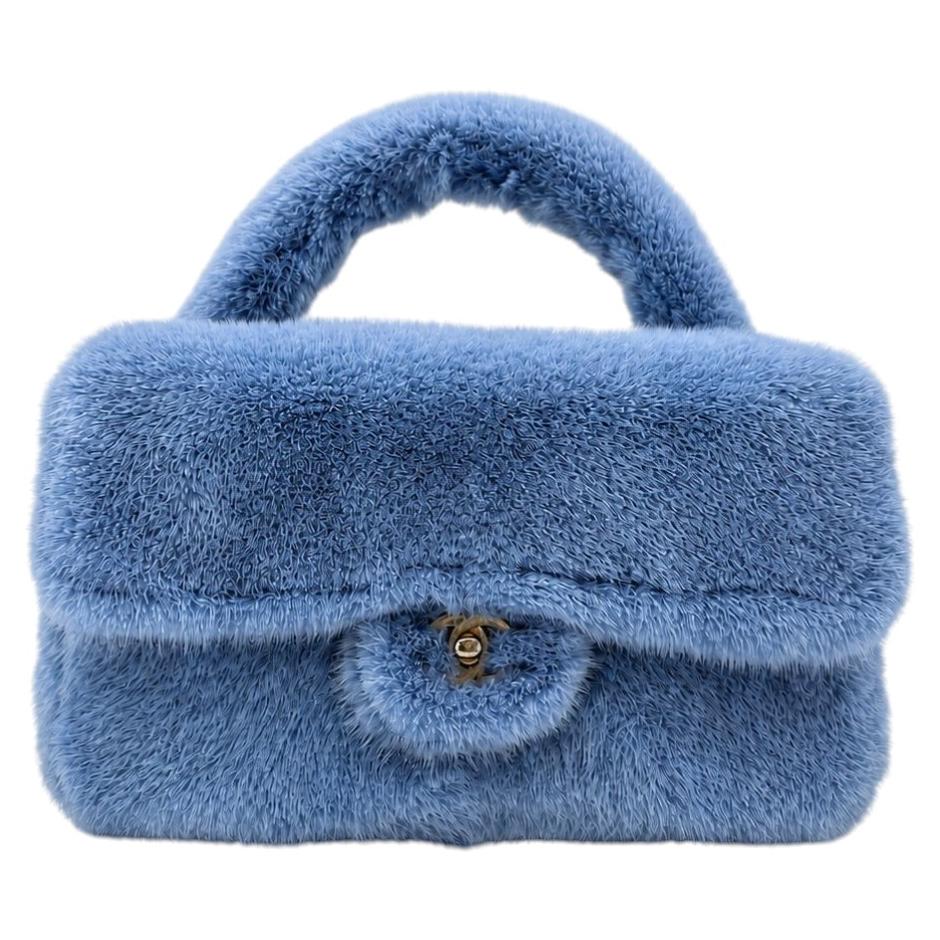 Chanel Ultra Rare 1994 Blue Mink Top Handle Kelly Bag