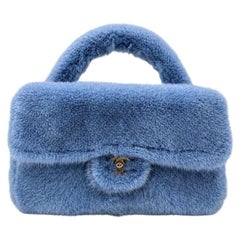 Chanel Ultra Rare 1994 Blue Mink Top Handle Kelly Bag