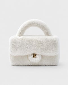 Chanel Ultra Rare 1994 White Mink Top Handle Kelly Bag