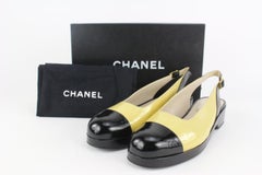 Chanel Ultra Rare 1998 98C New in Box Sz 41 Two Tone Kitten Heels 127c32