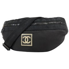 Chanel (Ultra Rare) Jumbo Cc Logo Banana Waist Pouch 231674 Cross Body Bag