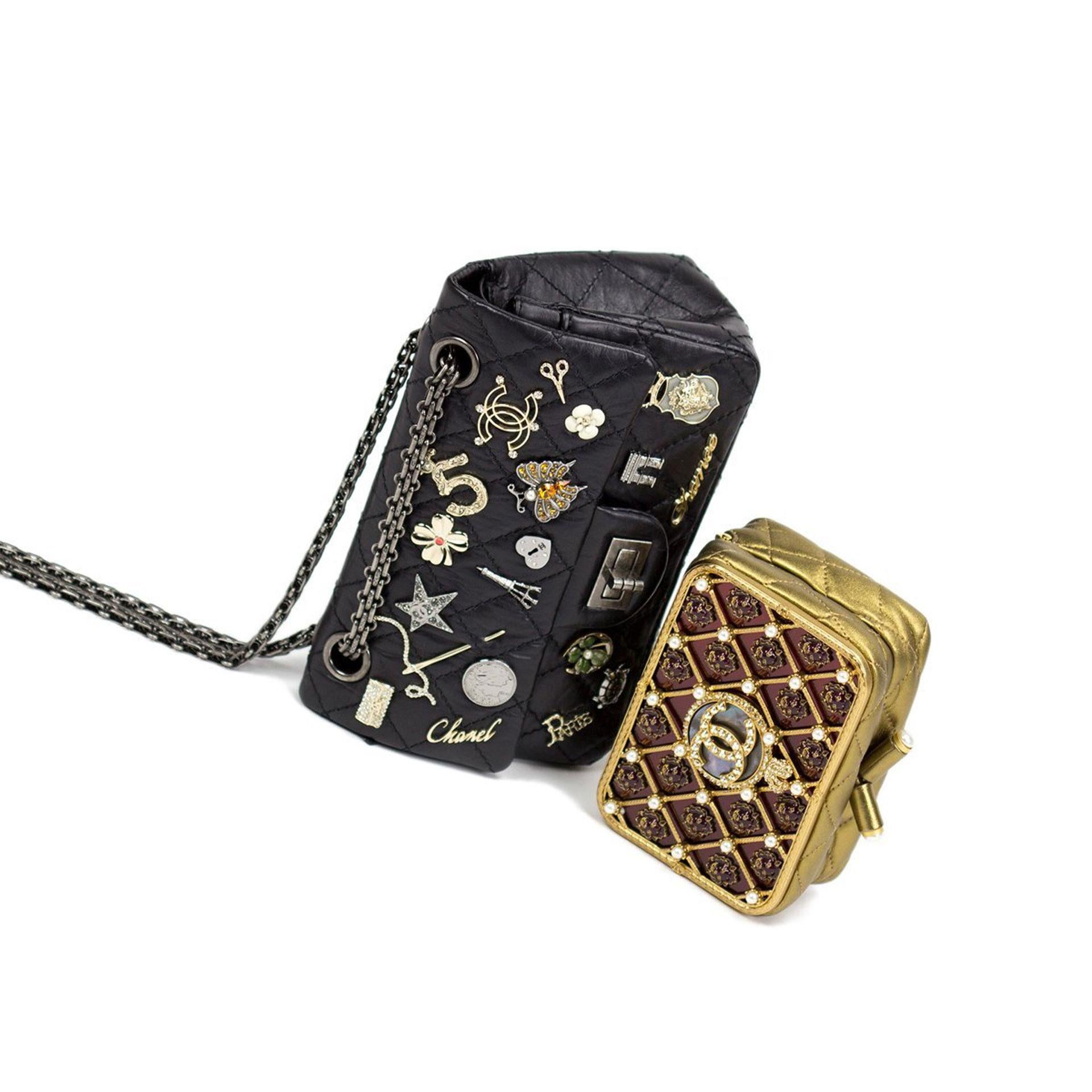 Chanel 2009 Rara Testa di Leone Leone da Collezione Corona d'Oro Vintage Minaudière 2