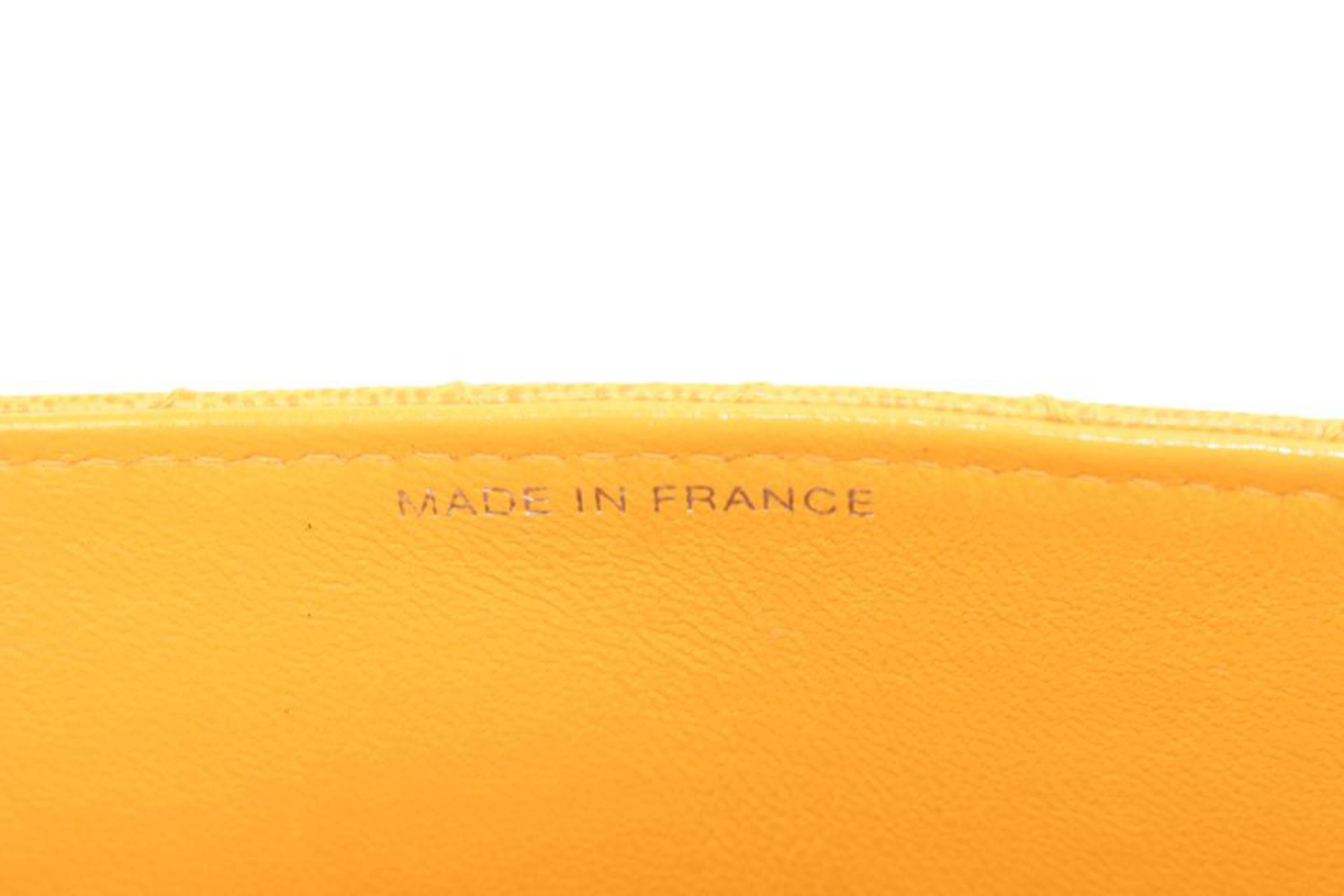 Chanel Ultra Rare Orange Quilted Caviar Medium Classic Flap SHW 57ck614s 5