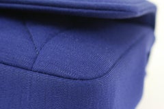 Chanel Ultra Rare Royal Blue Cotton Jersey Diana Flap Bag 19ck311s