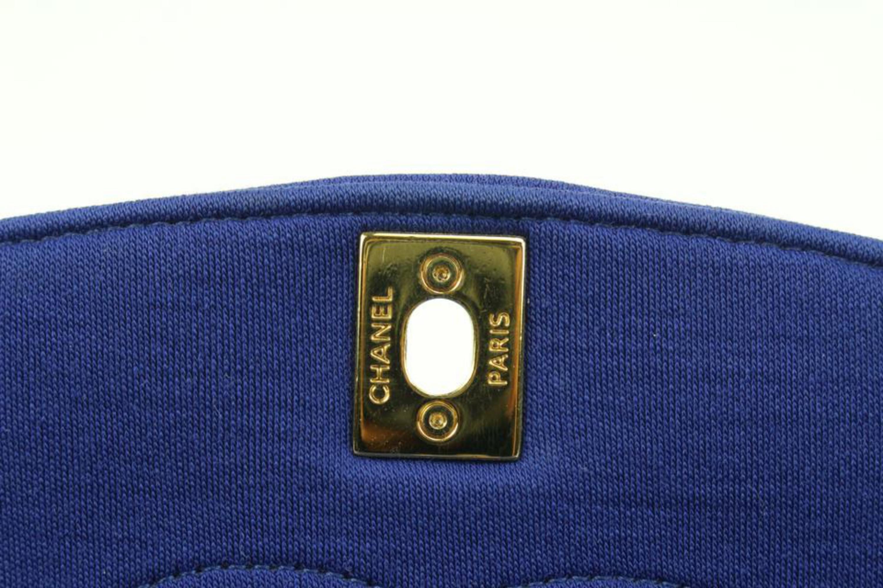 Chanel Ultra Rare Royal Blue Cotton Jersey Diana Flap Bag 19ck311s 1