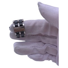 Chanel Ultra Ring 18K White Gold Black Ceramic with Diamonds, Size 53