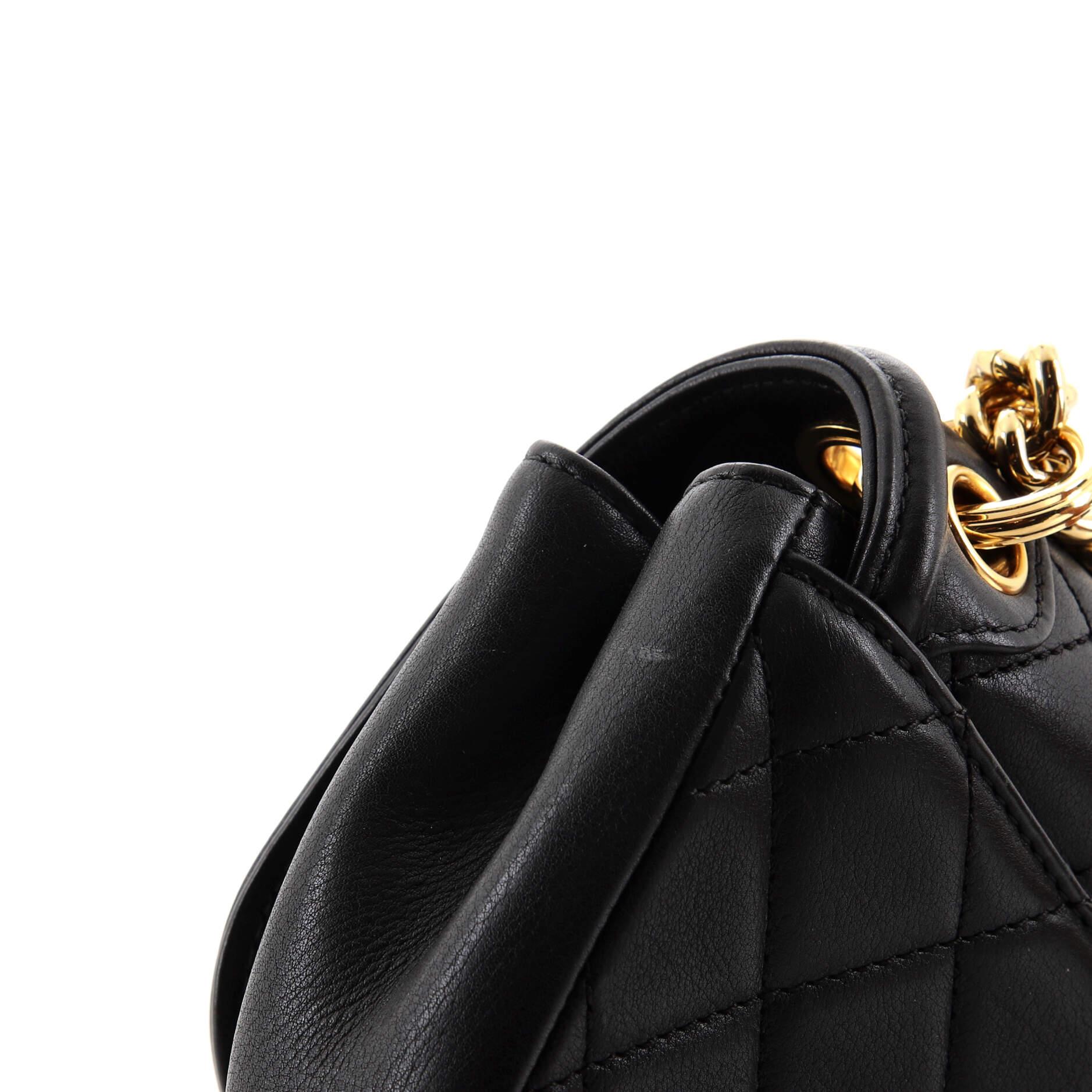 Chanel Underline Saddle Flap Bag Quilted Calfskin Mini 4