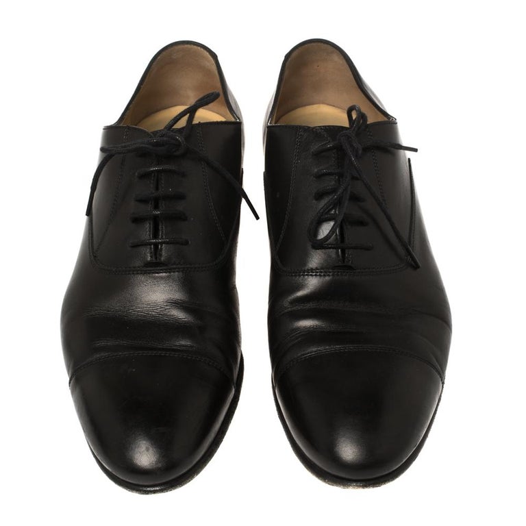 Chanel Uniform Black Leather Lace Up Oxford Size 43 at 1stDibs | chanel  uniform shoes, chanel oxford