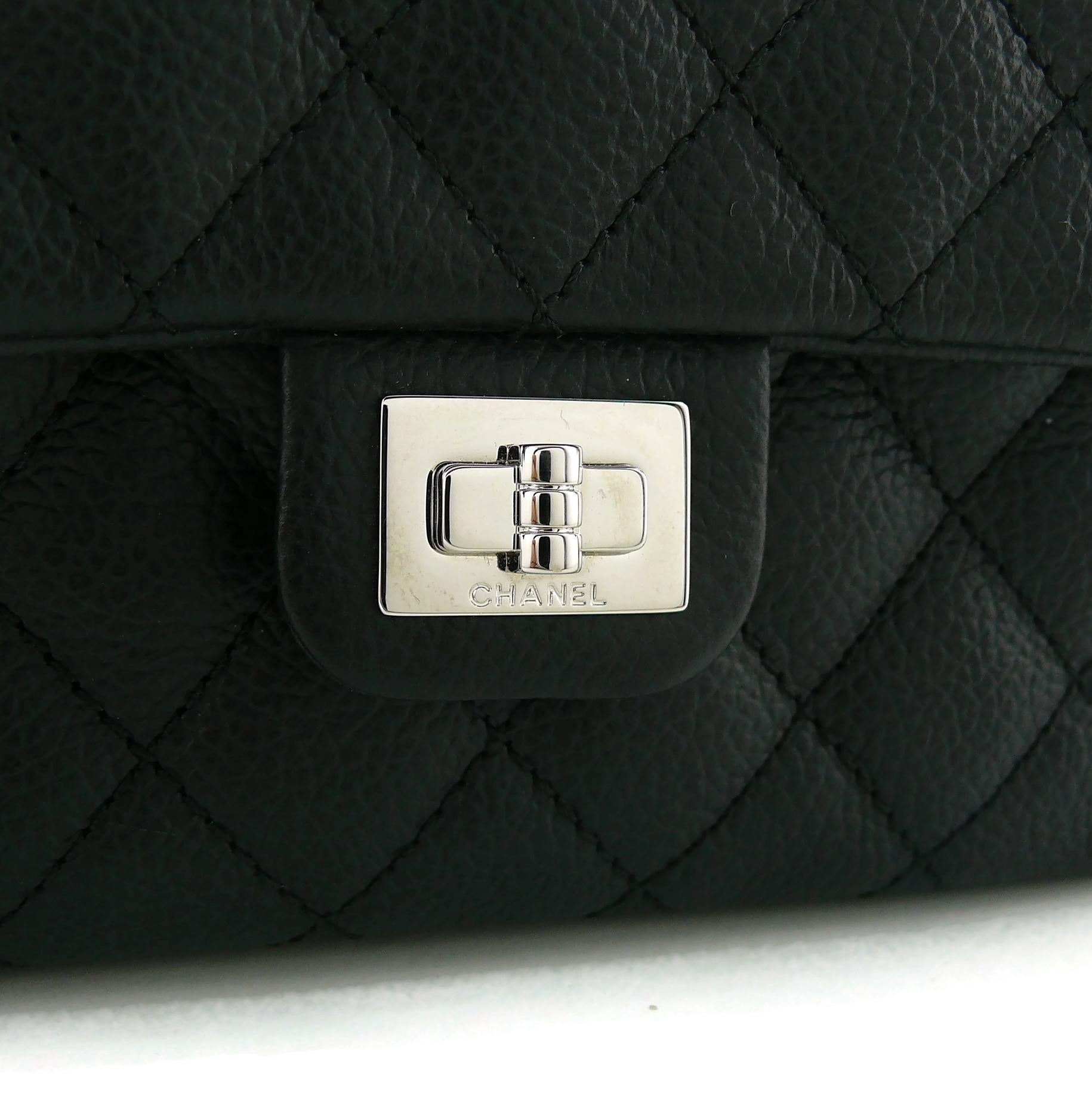 Chanel Uniform Black Quilted Grained Leather Waist-Belt Bag 4