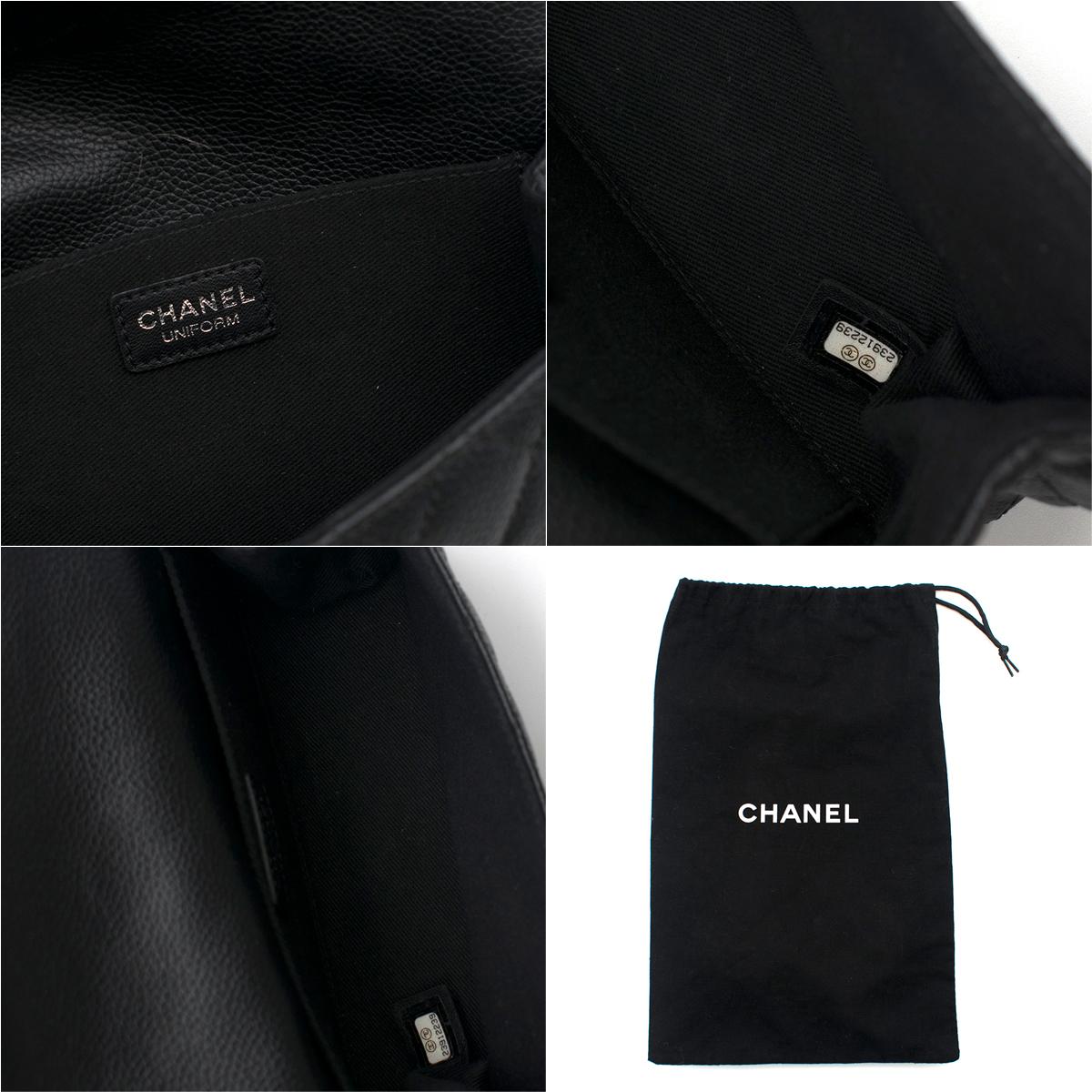 Chanel Uniform Caviar Leather Black Belt Bag 3