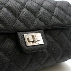 Chanel Uniform Caviar Leather Black Belt Bag