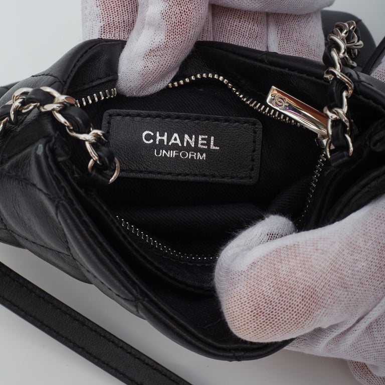 Chanel Uniform Lambskin Black Cross Body Bag (2019) at 1stDibs  chanel  uniform bag, chanel black cross over bag, chanel uniform crossbody bag