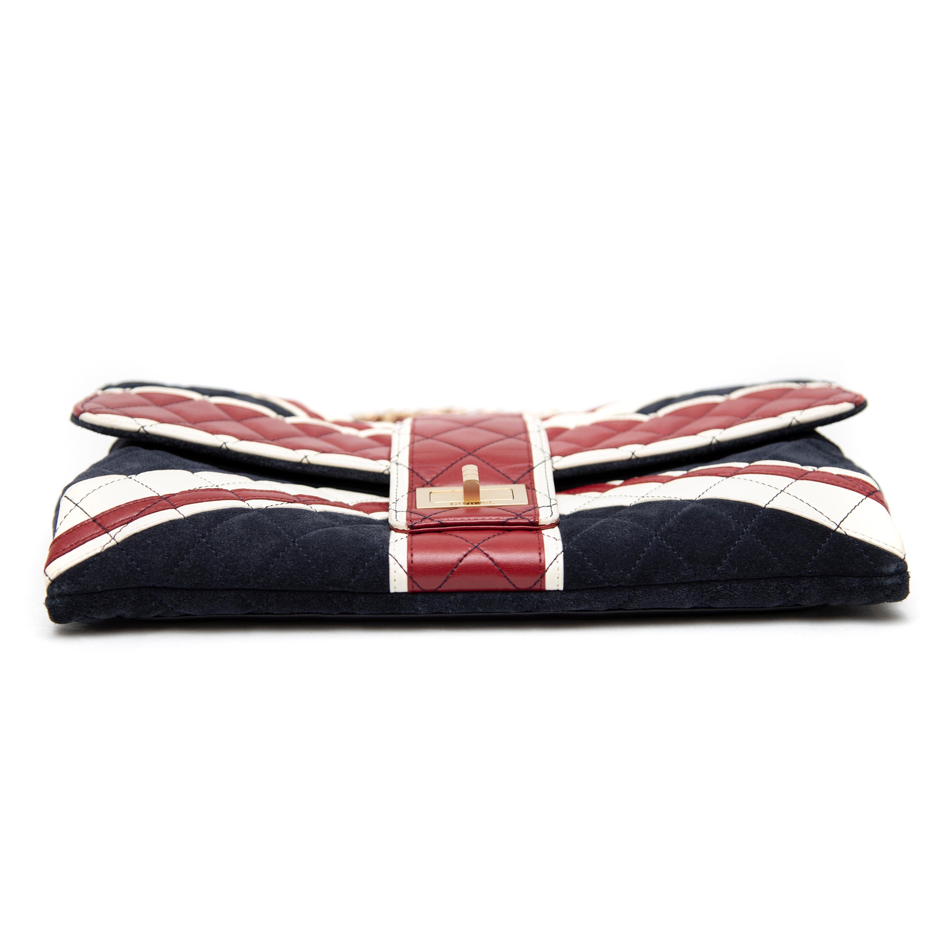 A tribute to British elegance and French chic, this Chanel Union Jack 2.55 Reissue Flap Bag is a rare and iconic limited edition from the 