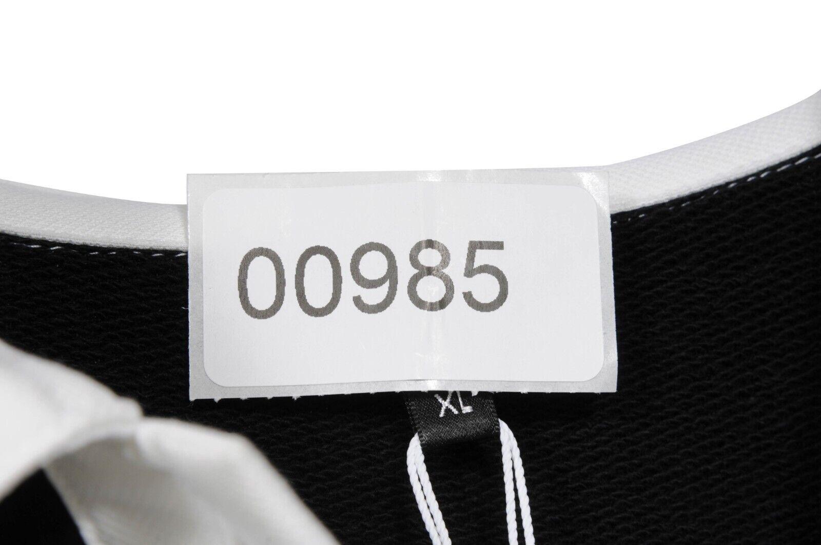Chanel Unisex 21S Embroidered CC Logo Print Polo Shirt XL M Black White Crystal For Sale 6