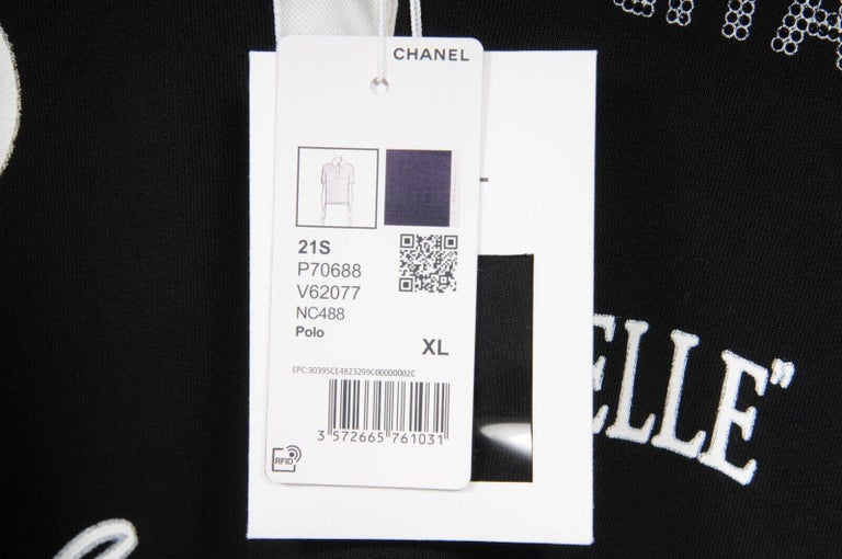 chanel embroidered t shirt xl