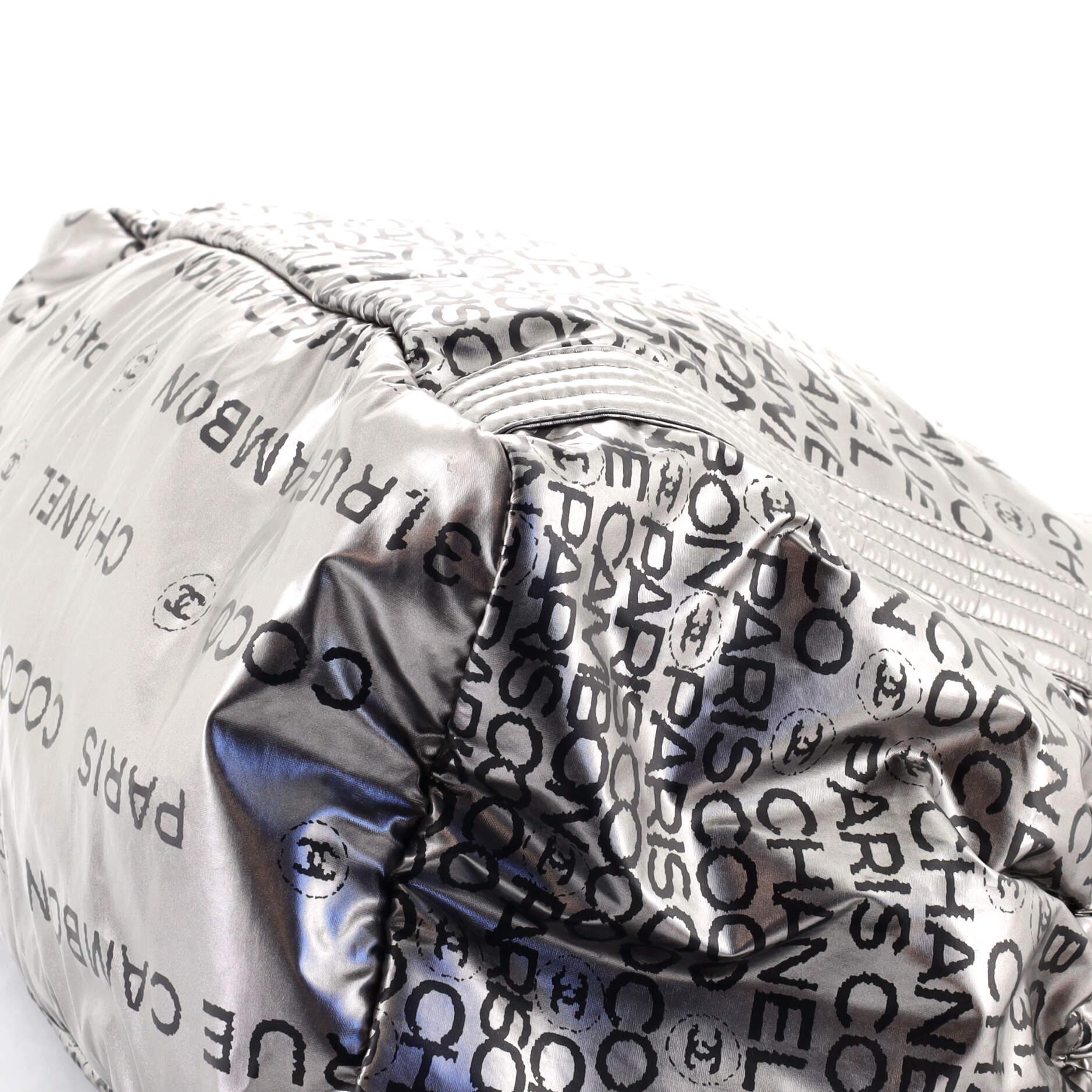Chanel Unlimited Bowlingtasche Bedrucktes Nylon Groß 1