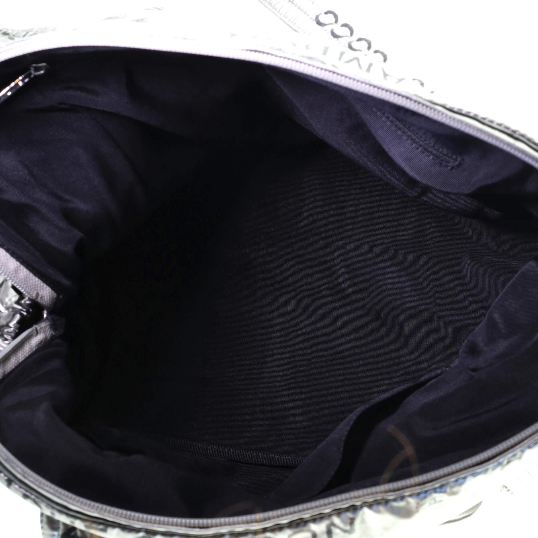 Chanel Unlimited Bowlingtasche Bedrucktes Nylon Groß 3