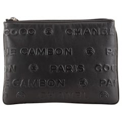 Chanel Unlimited Zip Pouch Embossed Leather Small