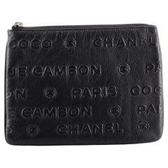 Chanel Unlimited Zip Pouch Embossed Leather Small