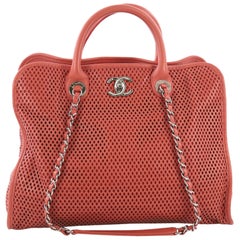 Chanel Up In The Air Convertible Tote Perforated Leather