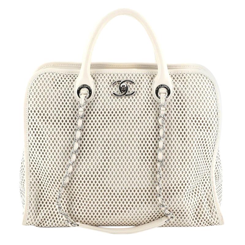 Chanel Up In The Air Convertible Tote Perforated Leather 