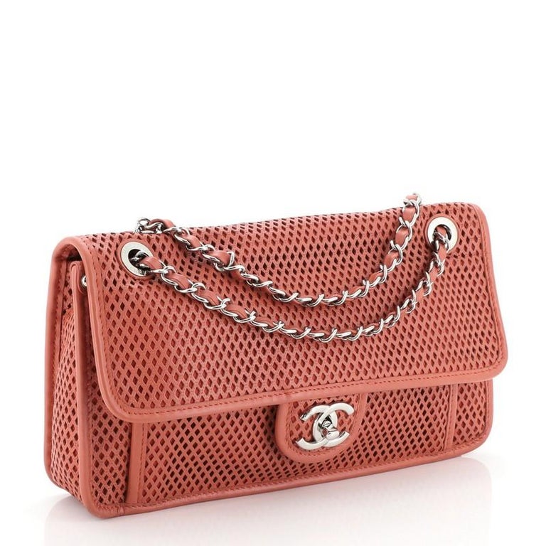 Chanel Red Perforated Leather Up In The Air Tote Bag - Yoogi's Closet