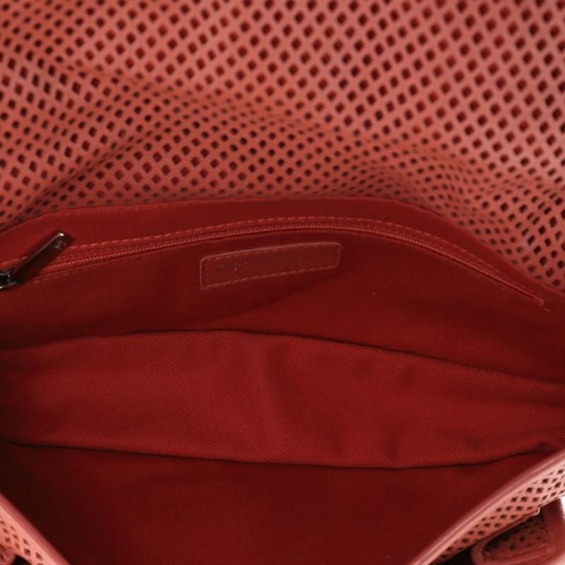 Pink Chanel Up In The Air Flap Bag Perforated Leather Medium