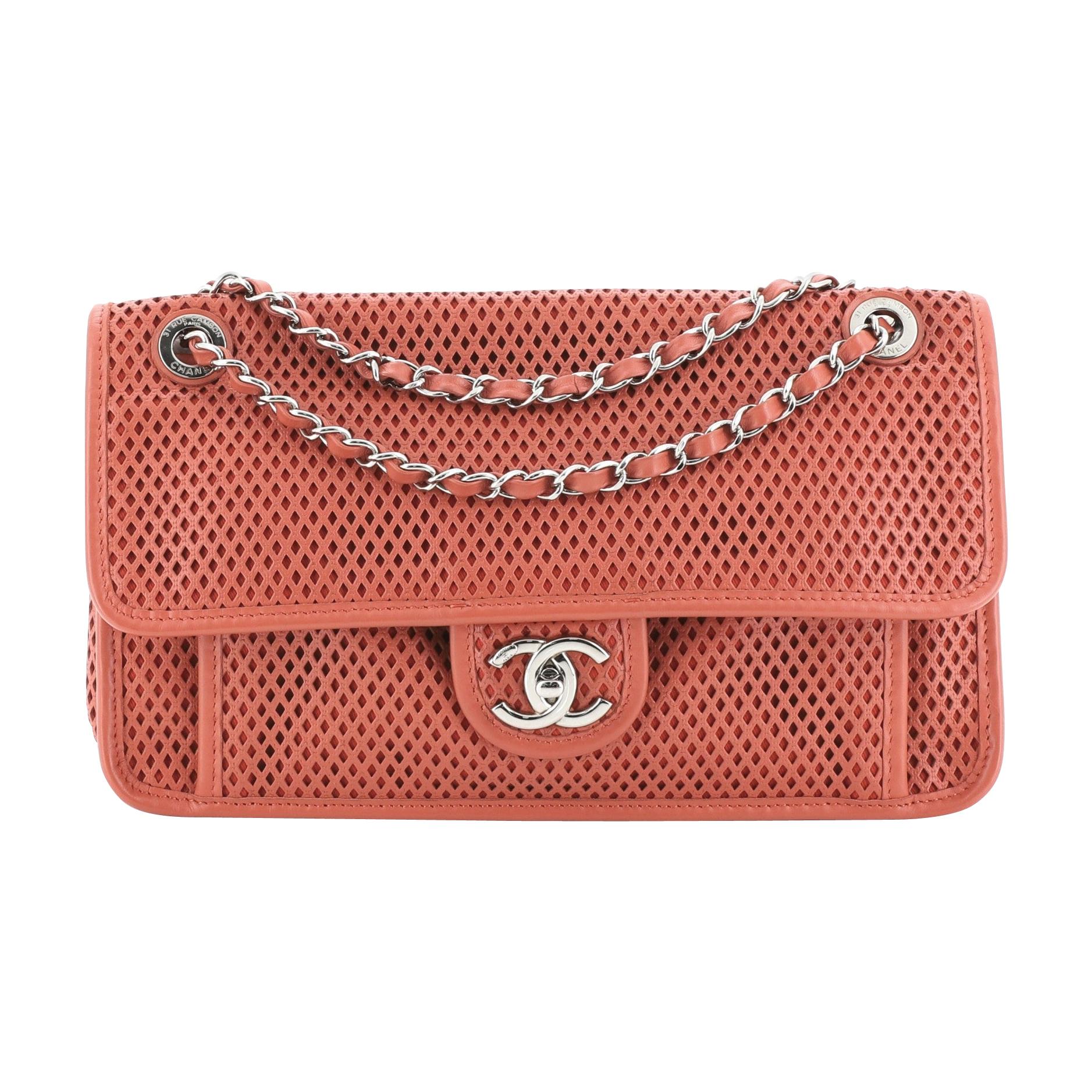 Chanel Up In The Air Flap Bag Perforated Leather Medium 