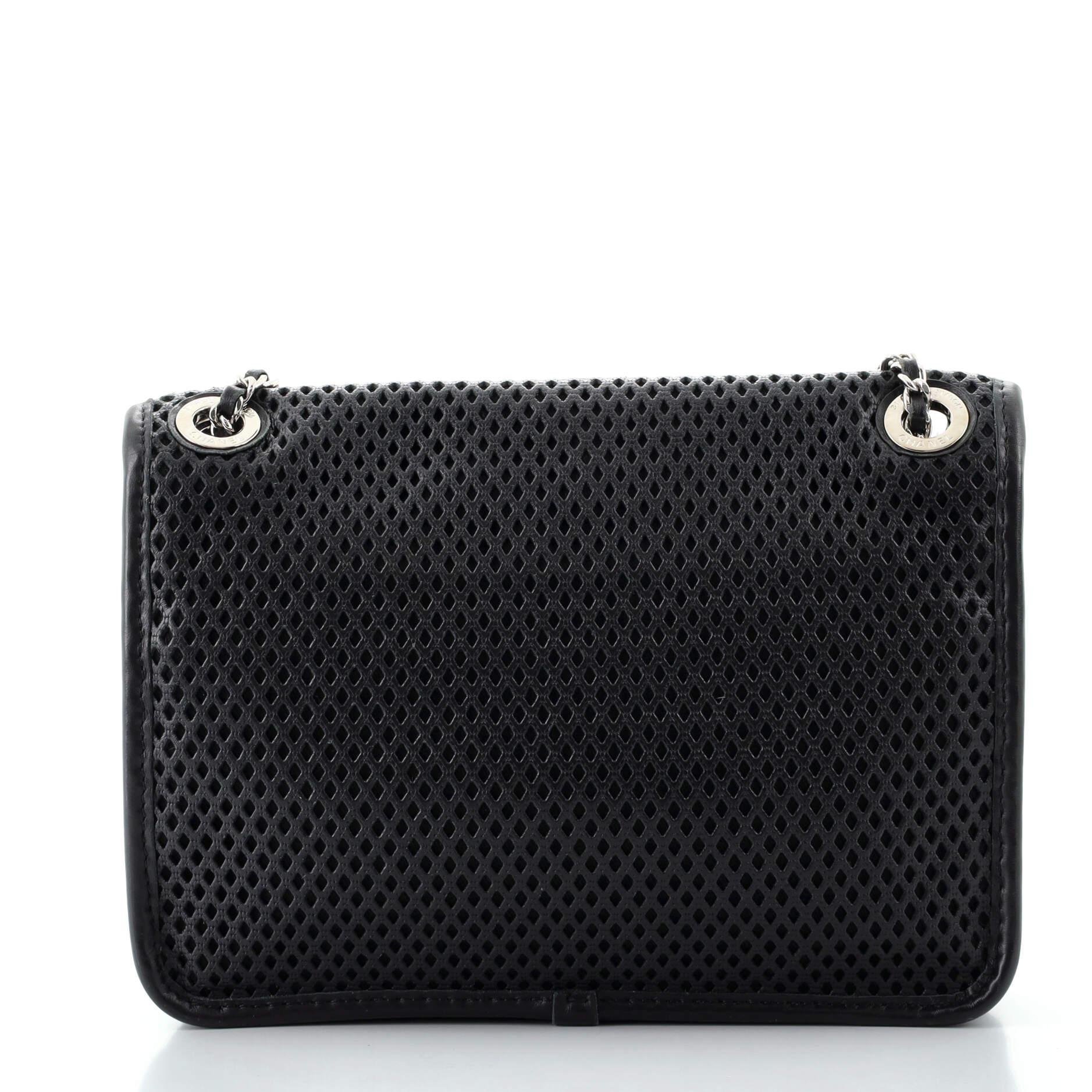 Chanel Up In The Air Flap Bag Perforated Leather Small In Good Condition In NY, NY