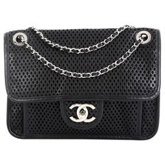 CHANEL Metallic Perforated Calfskin Small Up In The Air Flap Light