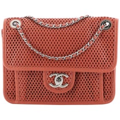 Chanel Up In The Air Flap Bag Perforated Leather Small 