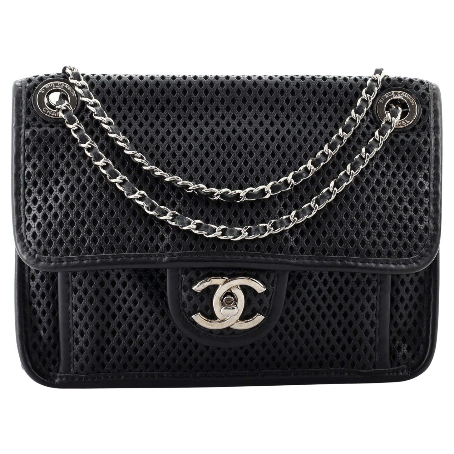 Chanel White Perforated Leather Shopper Deauville Bag at 1stDibs