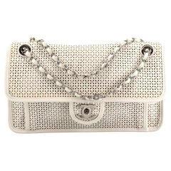 Chanel Up in the Air Medallion Flap Bag Perforated Leather Medium