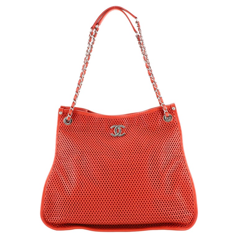 chanel perforated tote
