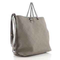 Chanel Urban Allure Chain Handle Hobo Stitched Calfskin Medium