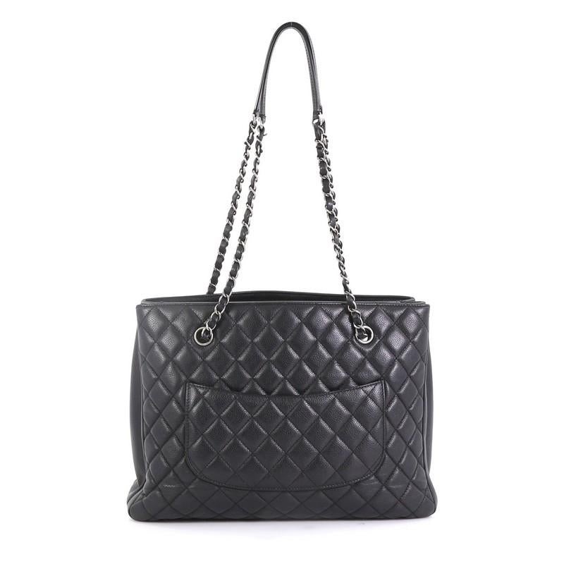 Chanel Urban Companion Shopping Tote Quilted Caviar Medium In Excellent Condition In NY, NY
