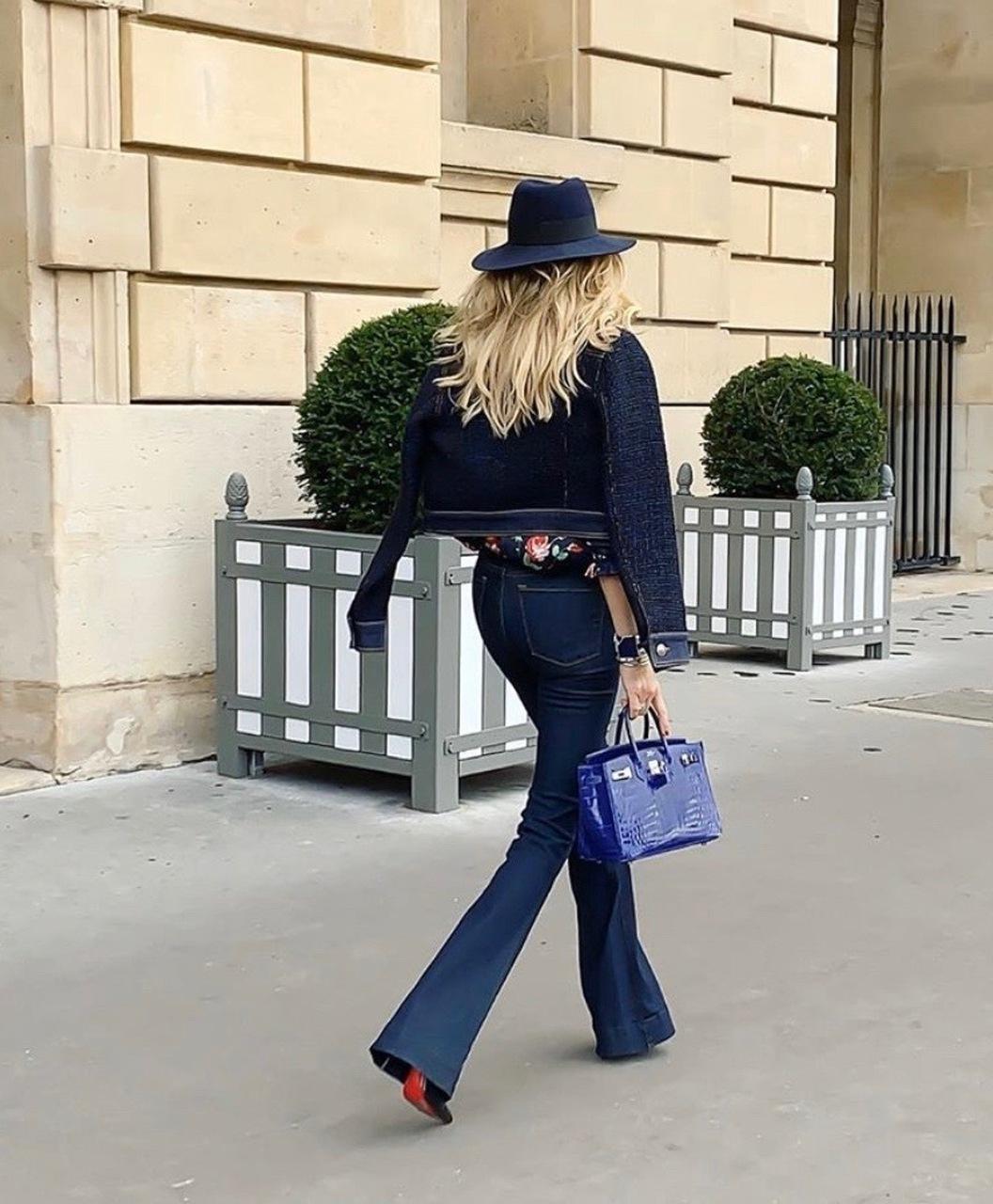 Chanel Urban Couture Navy Tweed and Denim Jacket 38 FR For Sale 1