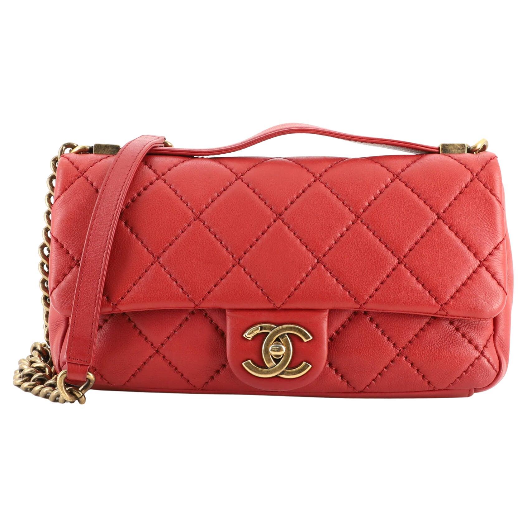 Chanel Classic Double Flap Bag Quilted Metallic Caviar Medium