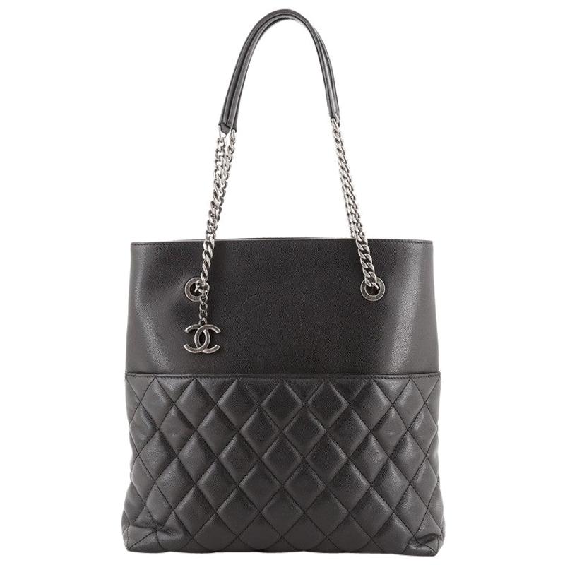 Chanel Urban Delight Chain Tote Quilted Caviar Large For Sale