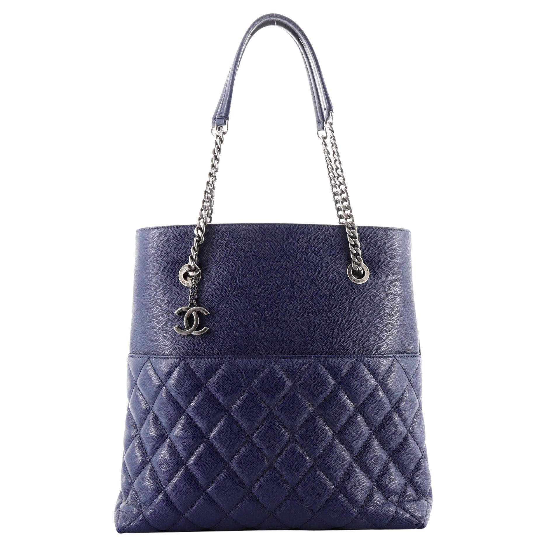 Chanel Carry Chic Shopping Tote Quilted Lambskin Small at 1stDibs